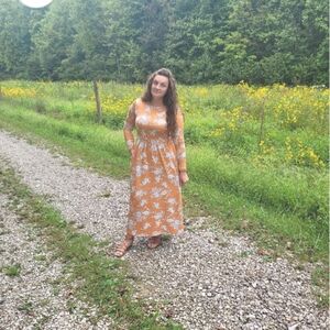 Sweet Modesty Mustard Alyssa Dress